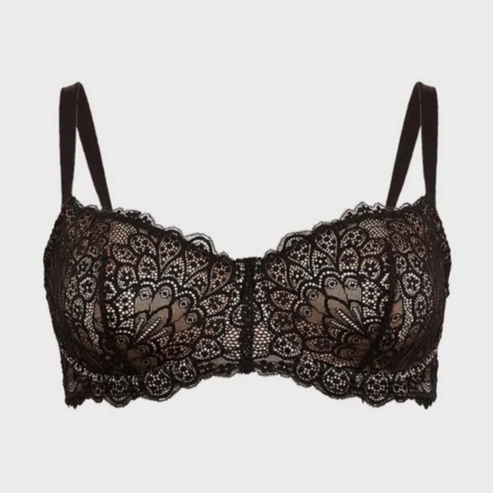 48C TORRID Balconette Unlined Peacock Lace Balconette Bra - Picture 3 of 5